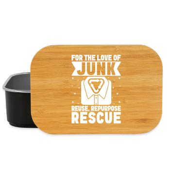 Thrift Shop Junk Reuse Repurpose Rescue Love - Lunch Box - Schwarz - Vorne