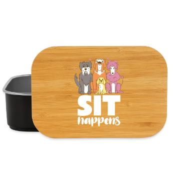 Hundebande Sit Happens - Lunch Box - Schwarz - Vorne