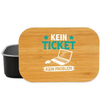 Nerd Computer NO TICKET NO PROBLEM FUNNY - Lunch Box - black - Front