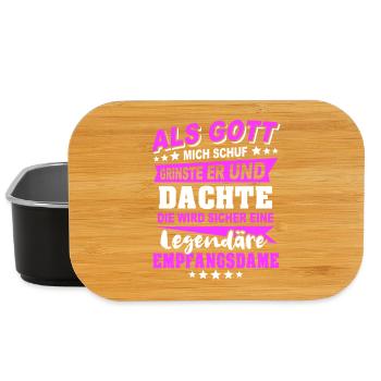 Receptionist Sayings - Lunch Box - black - Front