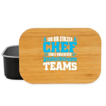Stolzer Chef Chef Mann Abteilungsleiter Teamchef - Lunch Box - black - Front