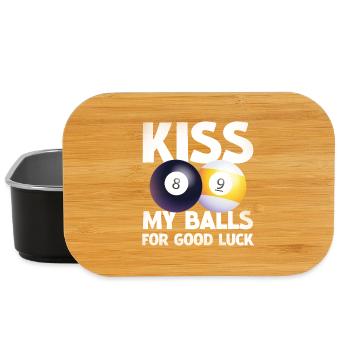 Billiard Humor: Lucky Balls Duo - Lunch Box - black - Front