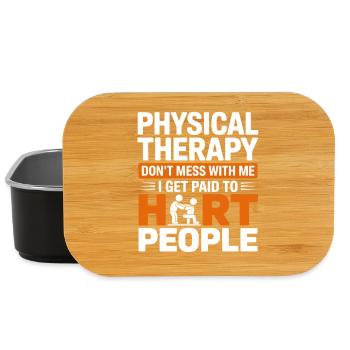 Physiotherapie Mutspruch – Harter Humor - Lunch Box - Schwarz - Vorne