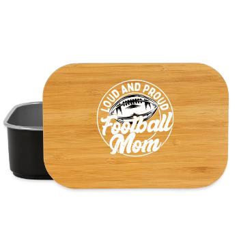 Loud And Proud Football Mom Player Fan Season - Lunch Box - Schwarz - Vorne