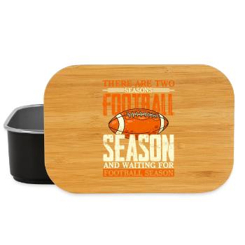 Football Season And Waiting For Football Season - Lunch Box - Schwarz - Vorne