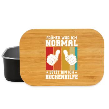 ASSISTANT CHEF J’ÉTAIS NORMAL AVANT, MAINTENANT JE LE SUIS - Boîte à goûter - noir - Devant