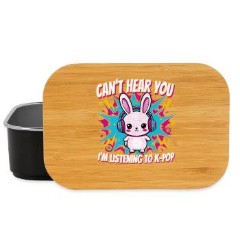 Ich kann dich nicht hören. Ich höre koreanische K-Pop-Musik - Lunch Box - Schwarz - Vorne