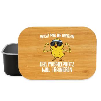 Workout The muscleman wants to train - Lunch Box - black - Front