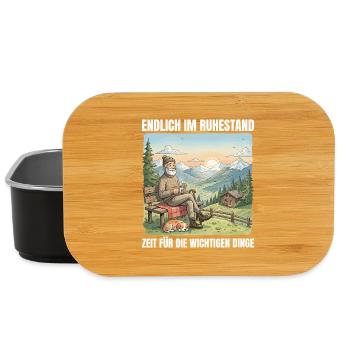 Ruhestand Wandern Zeit für die wichtigen Dinge - Lunch Box - Schwarz - Vorne