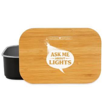 Lichttechniker Ask Me About Lights - Lunch Box - black - Front