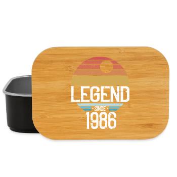 Legend 1986 Retro Sun Logo - Lunch Box - black - Front
