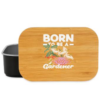 Né pour être jardinier amoureux des plantes de jardin - Boîte à goûter - noir - Devant