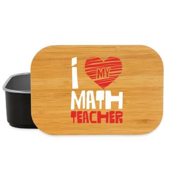 I love math teachers - Lunch Box - black - Front