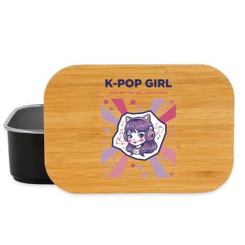 Fille K-Pop Profite de la Fille K-Pop Corée du Sud Coréenne - Boîte à goûter - noir - Devant