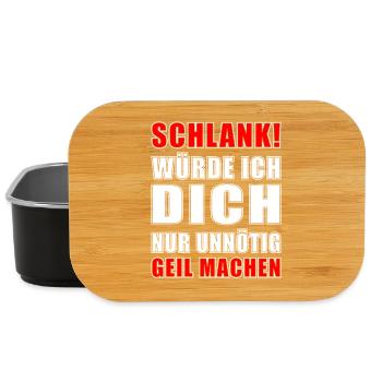 funny saying - Lunch Box - black - Front