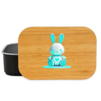 Leuchtender Bunny Roboter mit Herz - Lunch Box - Schwarz - Vorne