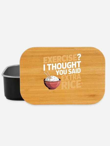 Extra Rice Humor - Lunch Box - black