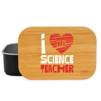 I Love Science Teacher - Lunch Box - black - Front