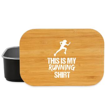 Voici mon slogan de course Coureuse - Boîte à goûter - noir - Devant