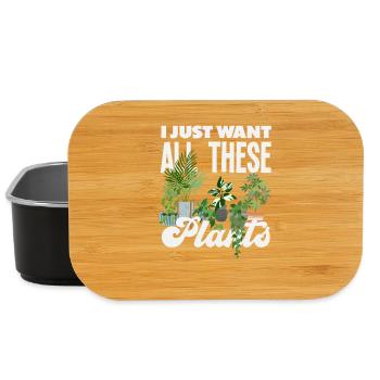 Plant lovers want all these plants - Lunch Box - black - Front