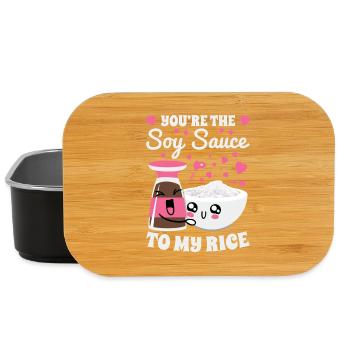 Rice and Soy Sauce Gift Asian Cuisine - Lunch Box - black - Front