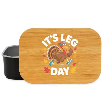 Pute Leg Day Fitnesswitz - Lunch Box - Schwarz - Vorne