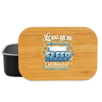 Lustiger Schlaf Bett Kissen Träume Schlaf Schlaf Humor - Lunch Box - Schwarz - Vorne