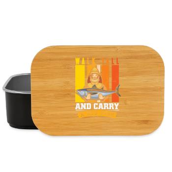 Angler Fisherman Petri Disciple Saying Fishing Funny - Lunch Box - black - Front