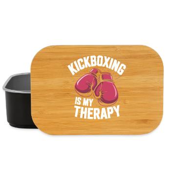 Gants de boxe pour le motif de thérapie du kickboxing - Boîte à goûter - noir - Devant