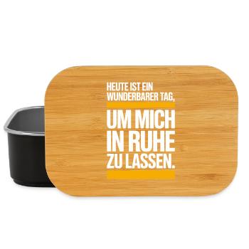 Ein Wunderbarer Tag Mich In Ruhe Zu Lassen Büro - Lunch Box - Schwarz - Vorne