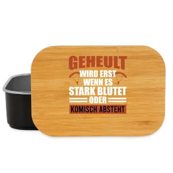 Gleitschirm GEHEULT WIRD ERST WENN ES BLUTET - Lunch Box - Schwarz - Vorne