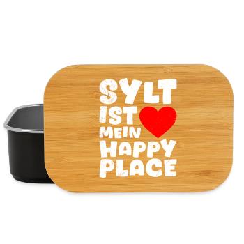 SYLT IST MEIN HAPPY PLACE Lustiges - Lunch Box - Schwarz - Vorne