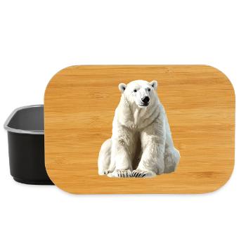 Polarbär im Eislicht - Lunch Box - black - Front