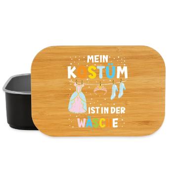 My Costume Is in the Laundry – Funny Carnival - Lunch Box - black - Front