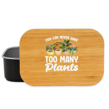 You can never have too many plants - Lunch Box - black - Front