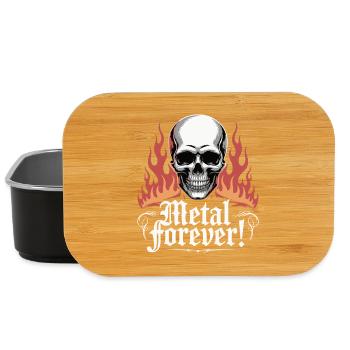Metal Forever Skull Flame - Lunch Box - black - Front