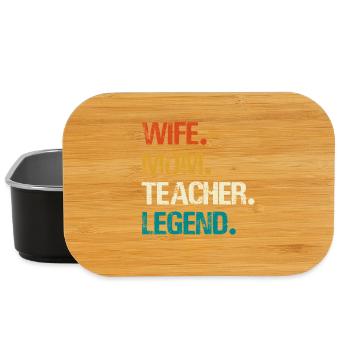 Wife. Mom. Teacher. Legend. Colored - Lunch Box - black - Front