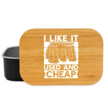 Thrift Shop I Like It Used & Cheap Love Thrifting - Lunch Box - Schwarz - Vorne