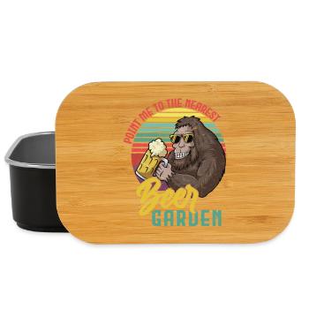 Sasquatch Biergarten Retro - Lunch Box - Schwarz - Vorne