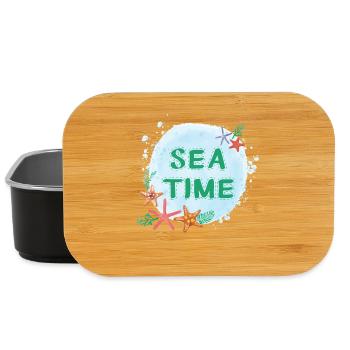 Sea Time Wasserfarben-Design - Lunch Box - Schwarz - Vorne