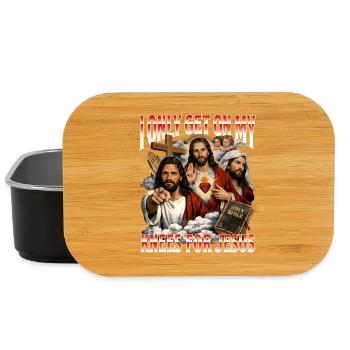 Pâques à genoux pour la foi chrétienne de Jésus - Boîte à goûter - noir - Devant