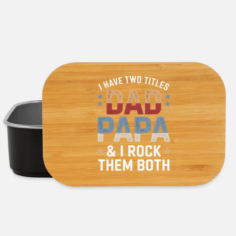 Vater-Wortspiel: Dad Dada – Ich rocke beides - Lunch Box - Schwarz