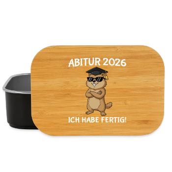 Examen final réussi à l’Abitur Marmot 2026 - Boîte à goûter - noir - Devant