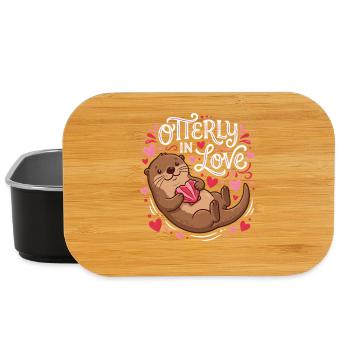 Otterly Verliebt Niedliches Seeotter-Tier Valentin - Lunch Box - Schwarz - Vorne