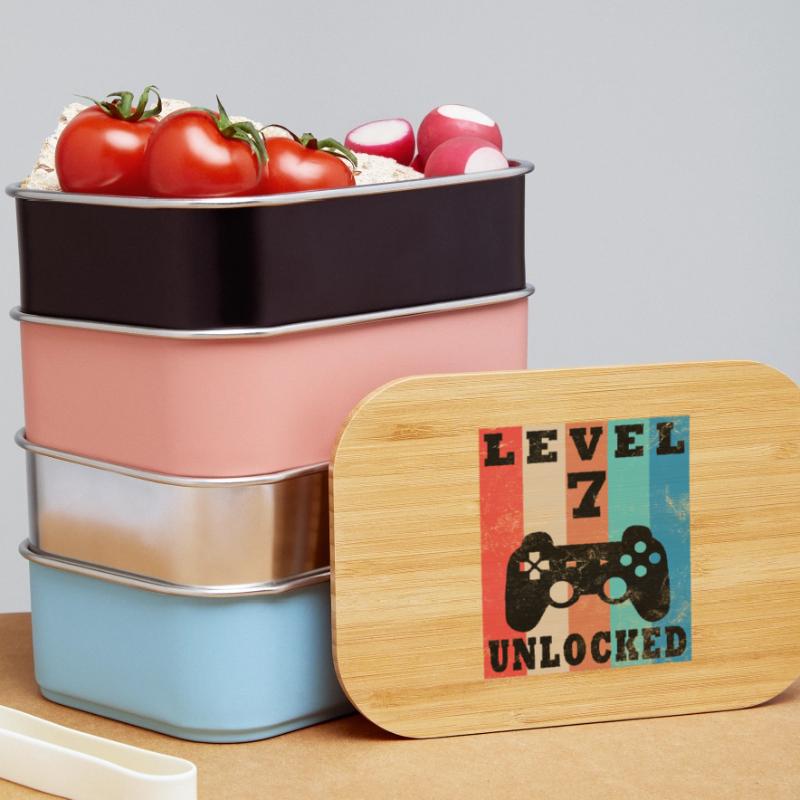 Level 7 Unlocked Retro Controller Lunch Box