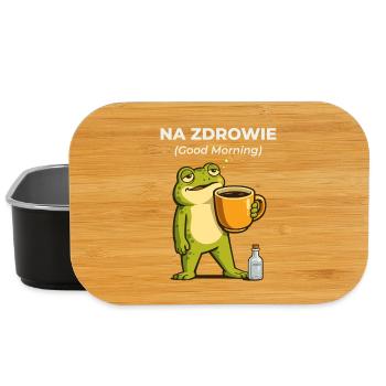 Frosch Na zdrowie Kaffee & Wodka Humor - Lunch Box - Schwarz - Vorne
