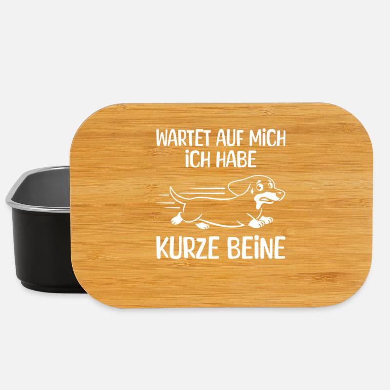 Kurze Beine, Dackel, Meme, Lustig Spruch, Wandern - Lunch Box - Schwarz