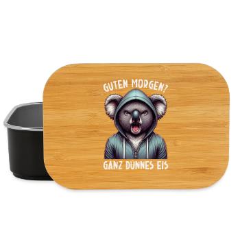 Guten Morgen Ganz Dünnes Eis Koala Schlafmützen - Lunch Box - black - Front