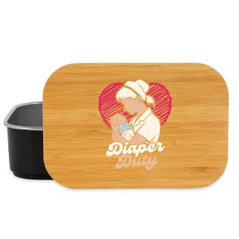 NICU Nurse Diaper Duty - Lunch Box - black - Front