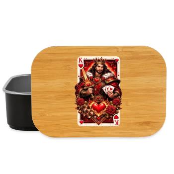 Chemise de couple Roi de Cœur de cartes à jouer pour la Saint-Valentin n°1 - Boîte à goûter - noir - Devant